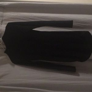 Black turtle neck bodycon dress